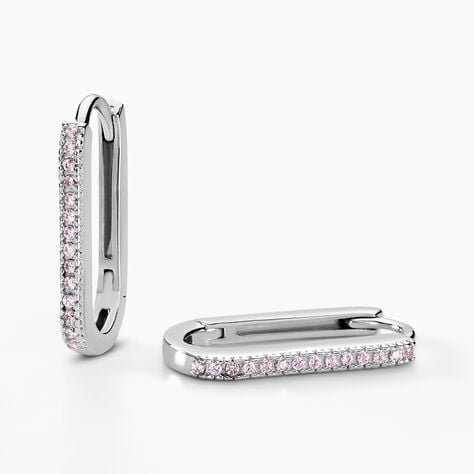Créoles Lutetia Argent Blanc Oxyde De Zirconium - Créoles Femme | Marc Orian