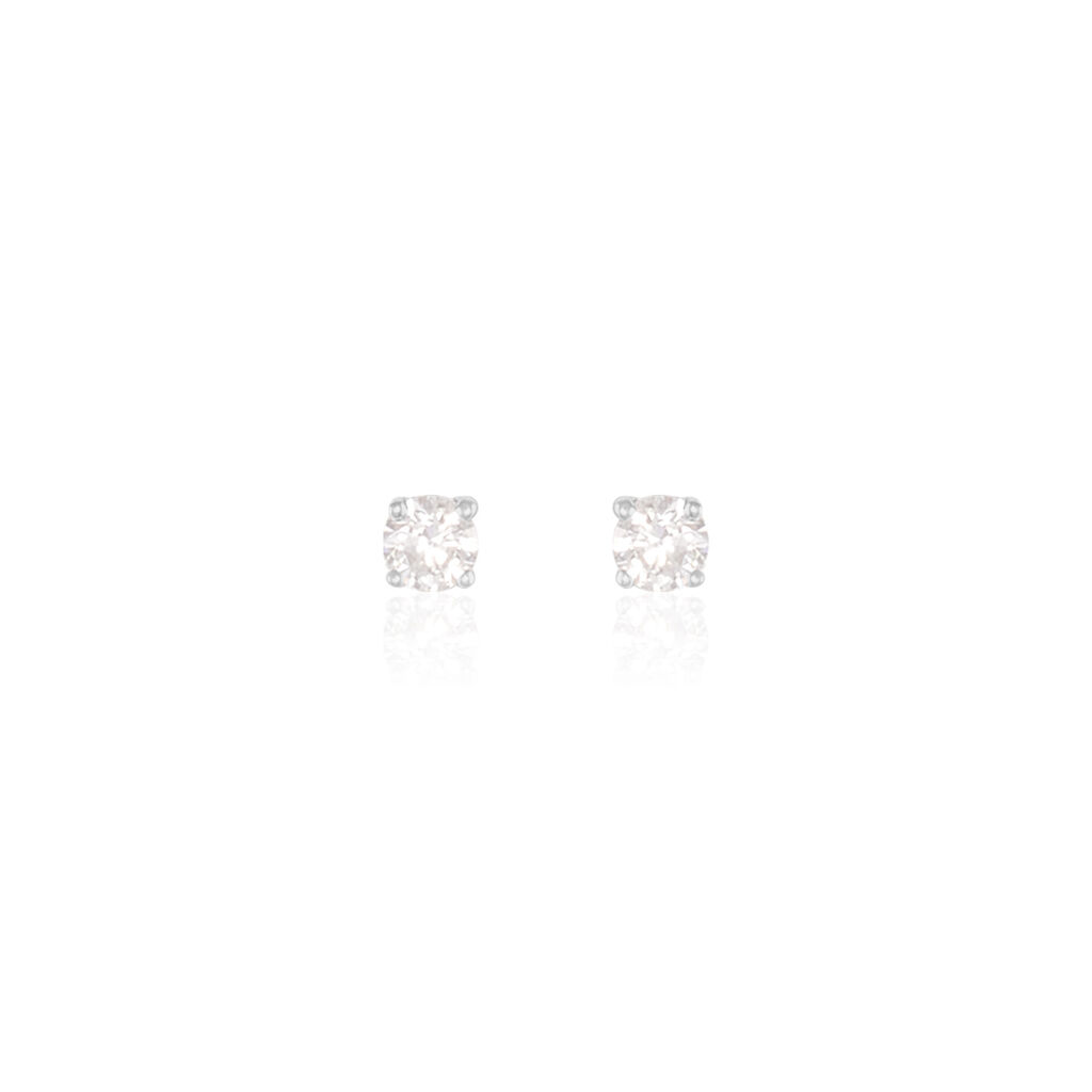 Boucles D'oreilles Puces Victoria Or Blanc Diamant - Clous d'oreilles Femme | Marc Orian