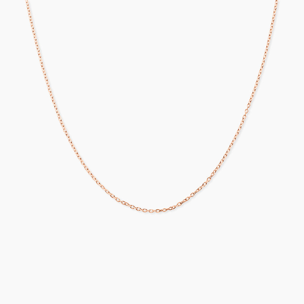 Cha&icirc;ne Igoa Maille For&ccedil;at Diamantee Or Rose - Chaines Femme | Marc Orian