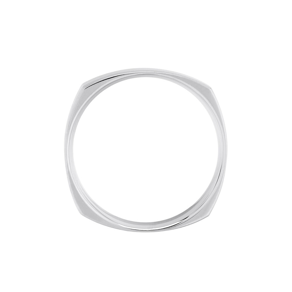 Alliance Carree Polie Or Blanc - Alliances duo Unisex | Marc Orian