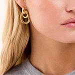 Boucles D'Oreilles Puces Ga&iuml;a Acier Jaune - Puces Femme | Marc Orian