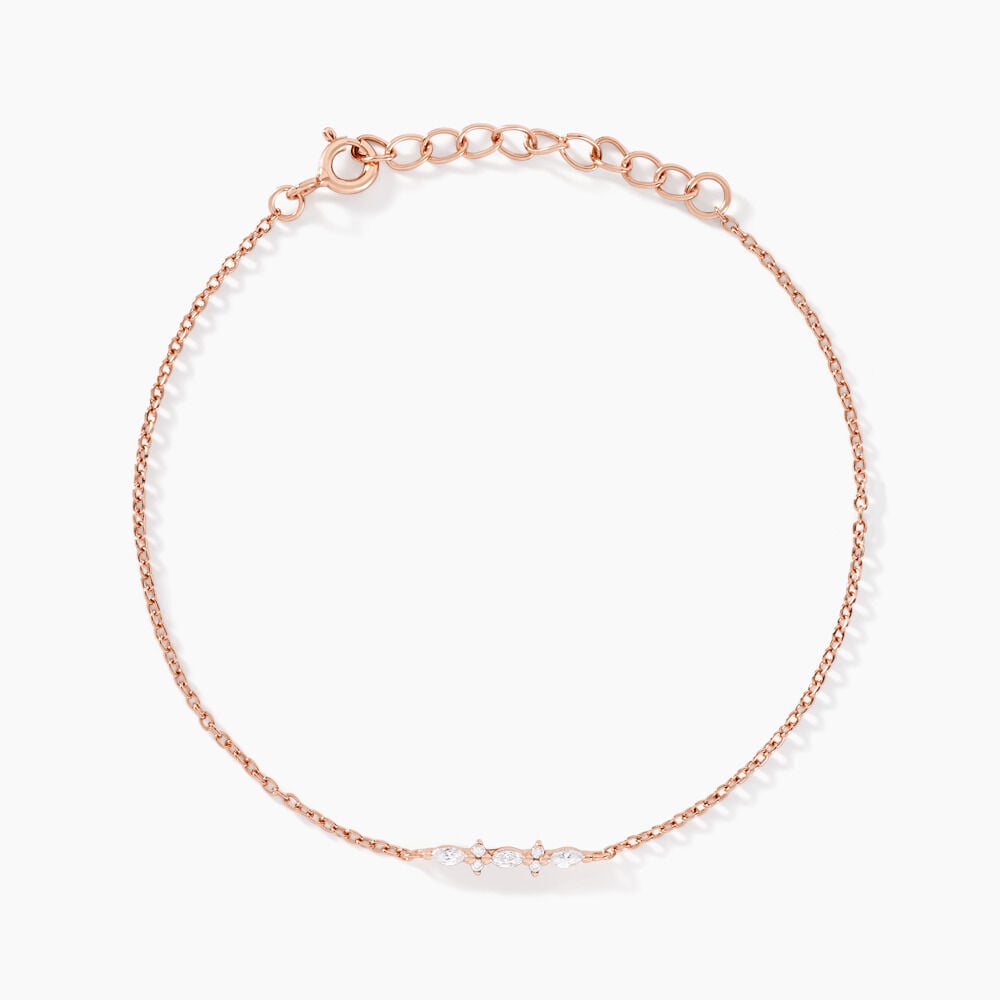 Bracelet Naura Argent Rose Oxyde De Zirconium - Bracelets fantaisie Femme | Marc Orian