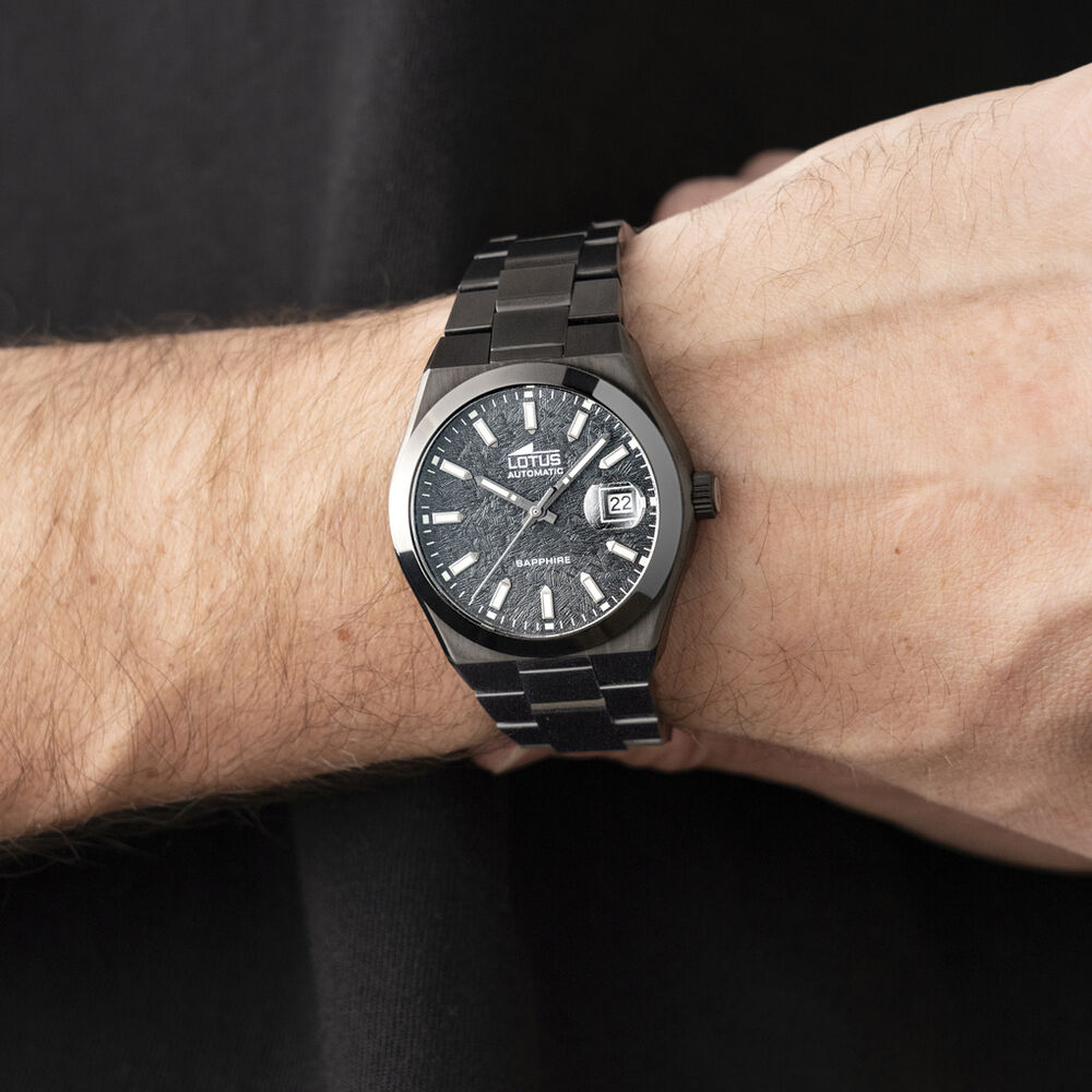 Montre Lotus Automatic 39 Nacre Noire - Montres automatiques Homme | Marc Orian