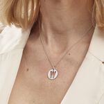 Pendentif Elio W Argent Blanc - Bijoux fantaisie Famille | Marc Orian