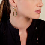 Boucles D'oreilles Pendantes Zeilah Acier Jaune - Pendantes Femme | Marc Orian