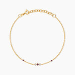 Bracelet Jochim Argent Dor&eacute; A L'Or 750/1000 Am&eacute;thyste Oxyde De Zirconium - Bracelets cha&icirc;nes Femme | Marc Orian