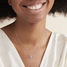 Collier Angelika Or Blanc Rubis Et Diamant - Colliers Femme | Marc Orian
