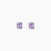 Boucles D'oreilles Puces Elea Serti Griffes 3 Or Blanc Amethyste - Puces Femme | Marc Orian