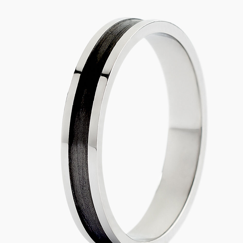Alliance Navid Palladium Blanc Et Carbone - Alliances duo Unisex | Marc Orian