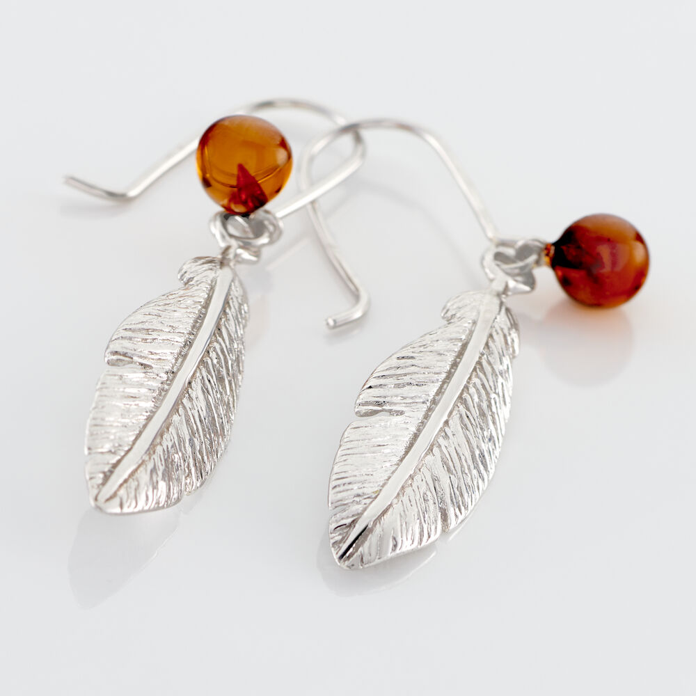 Boucles D'oreilles Pendantes Argent Blanc Adriane Ambres - Pendantes Femme | Marc Orian