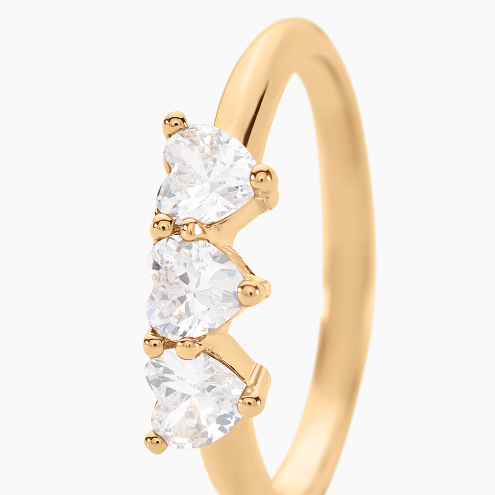 Bague Po&eacute;sie Ros&eacute;e Plaque Or Jaune Oxyde De Zirconium - Bijoux fantaisie Femme | Marc Orian