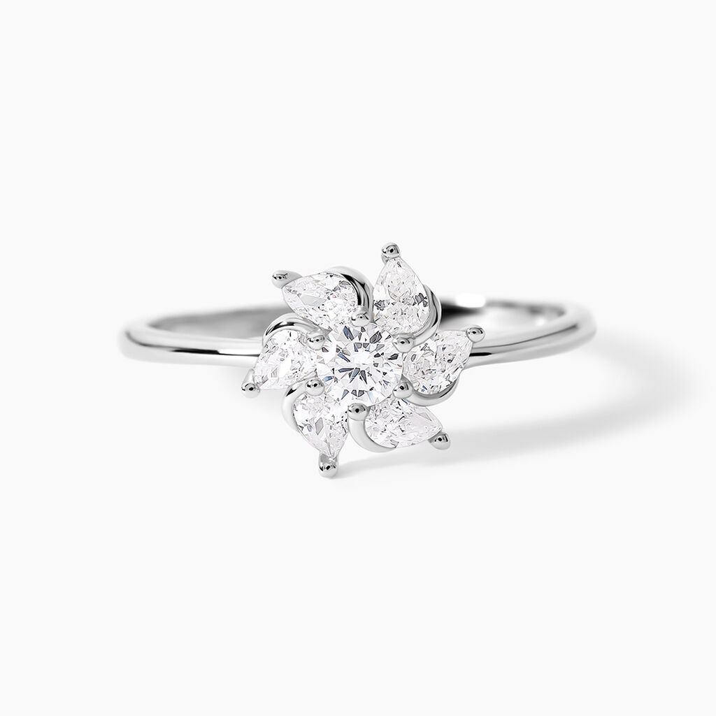 Bague Ulyssia Argent Blanc Oxyde De Zirconium - Bijoux fantaisie Femme | Marc Orian