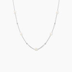 Collier Flawless Argent Blanc Perle De Culture - Colliers avec pierres Femme | Marc Orian