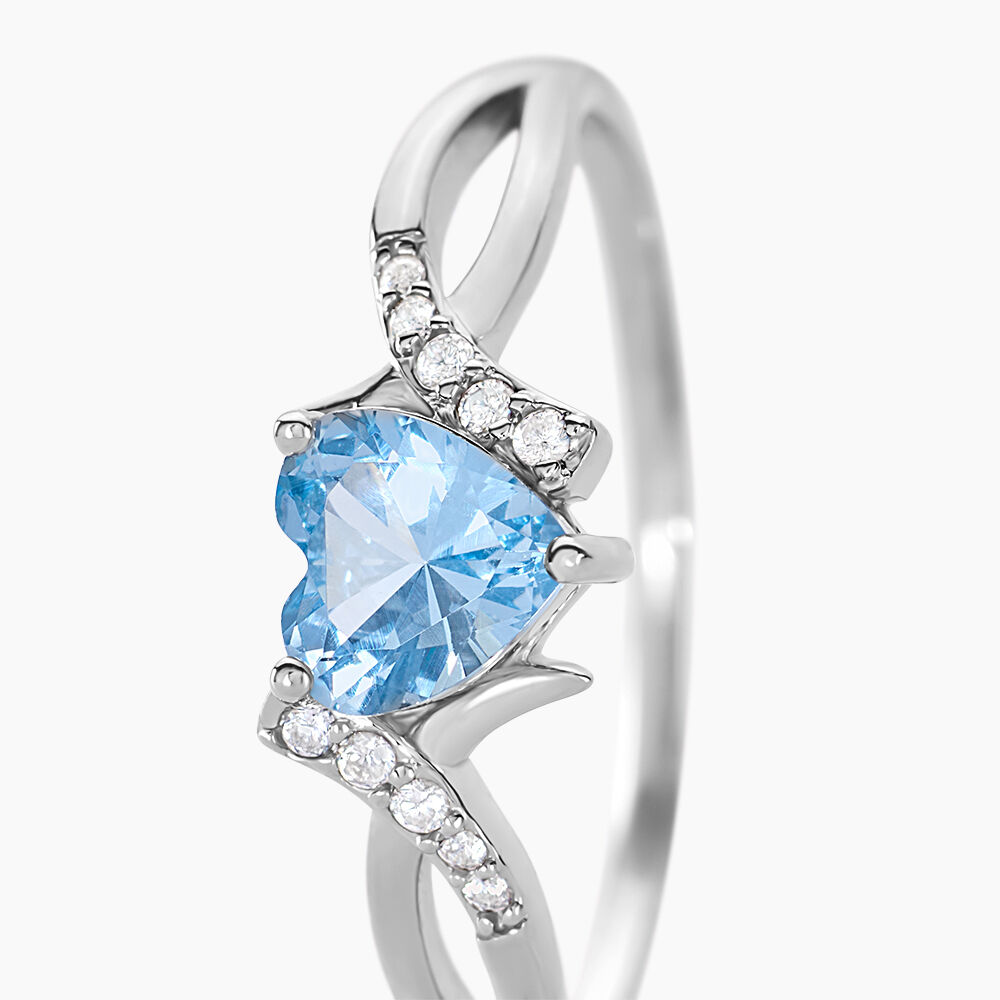 Bague Avalon Argent Blanc Oxyde De Zirconium - Solitaires Femme | Marc Orian