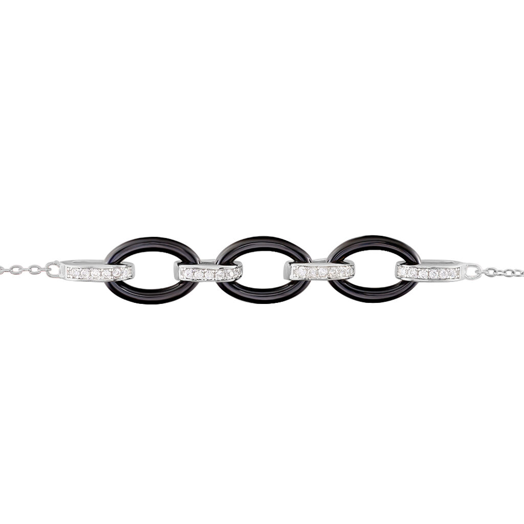 Bracelet Nowell Argent Blanc Oxyde De Zirconium Et Céramique - Bracelets chaînes Femme | Marc Orian
