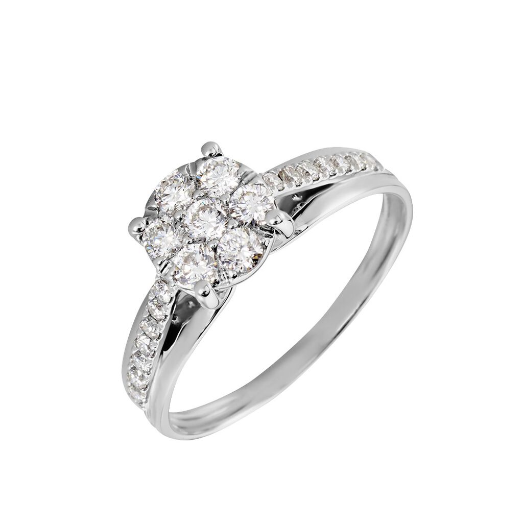 Bague Kate Ld Platine Blanc Diamant Synthétique - Bagues avec pierre Femme | Marc Orian