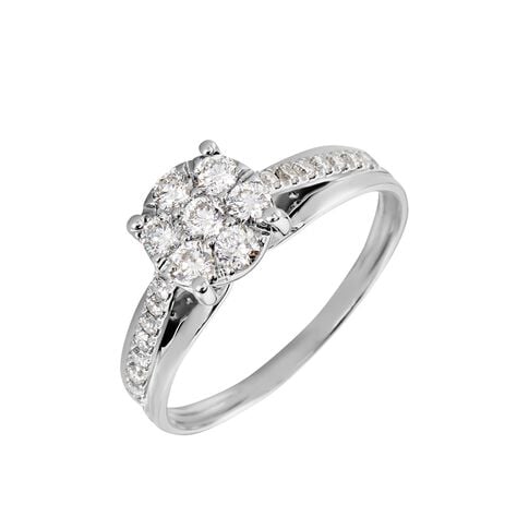 Bague Kate Ld Platine Blanc Diamant Synthétique - Bagues avec pierre Femme | Marc Orian