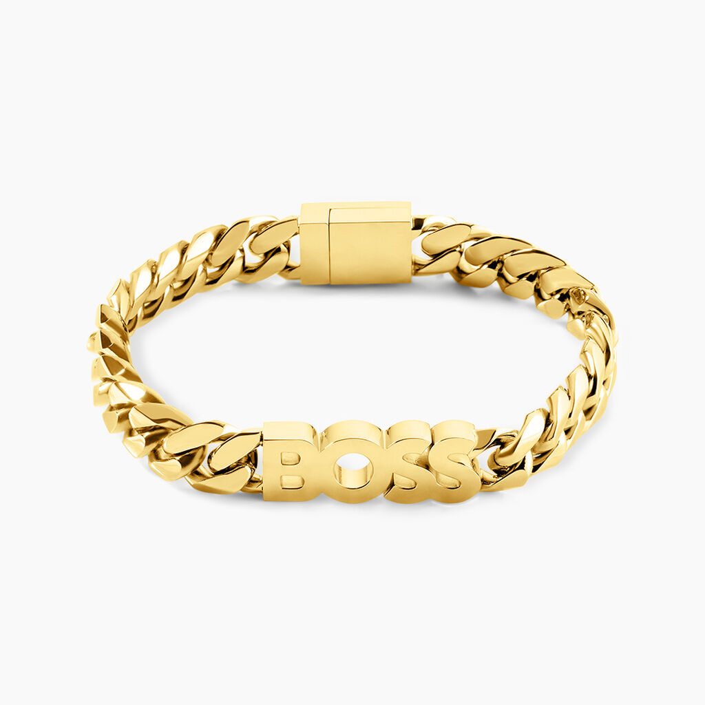 Bracelet Boss Kassy Acier Jaune - Bracelets cha&icirc;nes Homme | Marc Orian
