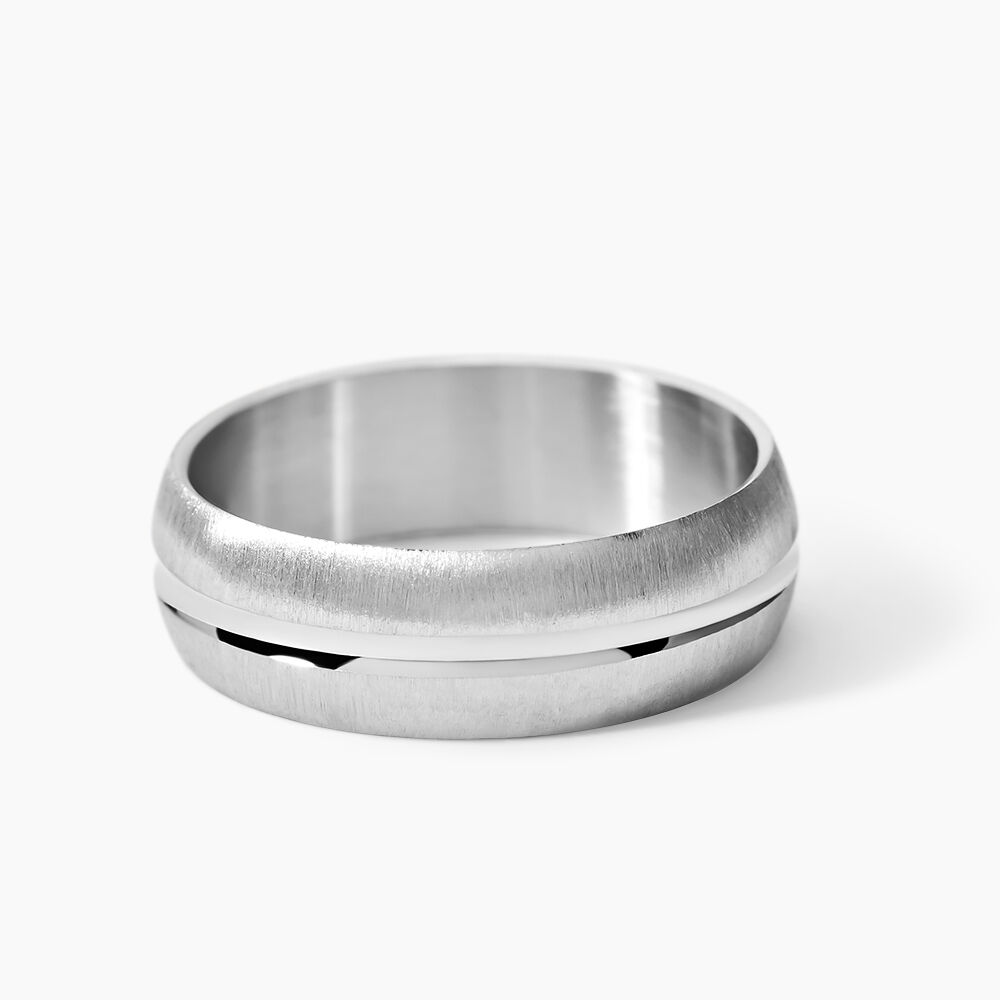 Alliance Argent Blanc Marius - Alliances Homme | Marc Orian