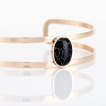 Bracelet Jonc Eline Acier Rose Pierre De Synthese - Bracelets joncs Femme | Marc Orian