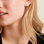Boucles D'oreilles Puces Ottilie Argent Blanc Oxyde De Zirconium - Puces Femme | Marc Orian
