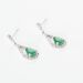 Boucles D'oreilles Pendantes Katiouchka Or Blanc Emeraude Diamants - Pendantes Femme | Marc Orian