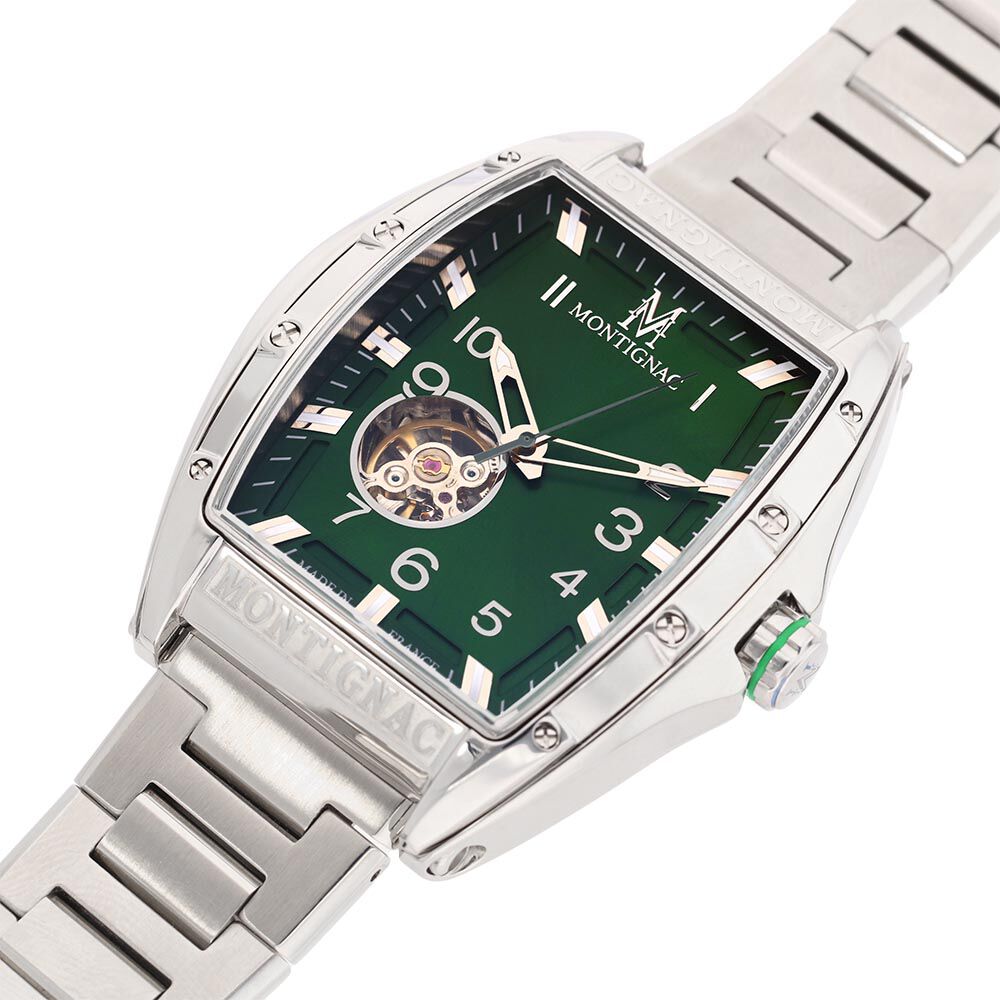 Montre Montignac Tonneau Automatique Vert - Montres automatiques Homme | Marc Orian
