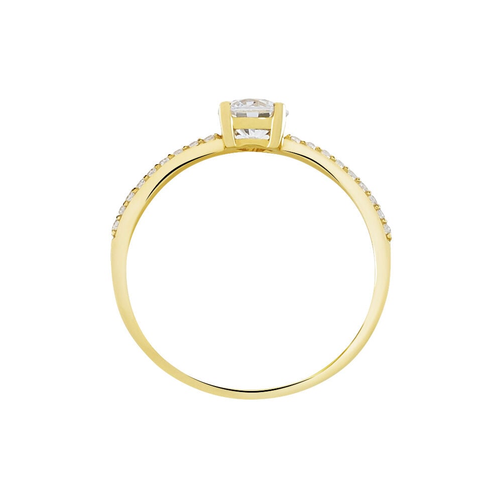 Bague Solitaire Dayna Or Jaune Oxyde De Zirconium - Solitaires Femme | Marc Orian