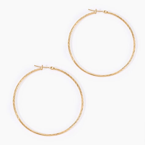 Cr&eacute;oles Anusha Plaqu&eacute; Or Jaune - Grosses cr&eacute;oles Femme | Marc Orian