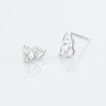 Boucles D'oreilles Puces Roma Argent Blanc Oxyde De Zirconium - Puces Femme | Marc Orian