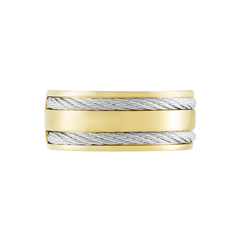 Bague Andro Acier Bicolore - Bijoux fantaisie Homme | Marc Orian