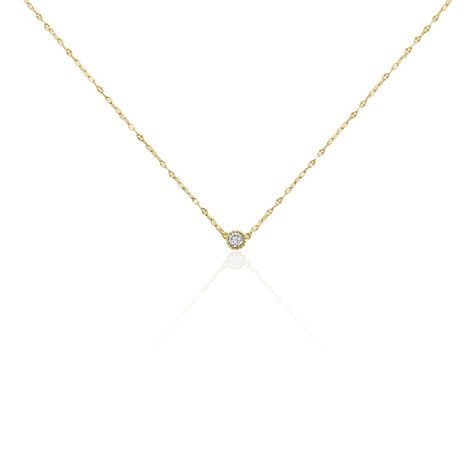 Collier Plaqué Or Jaune Lyn Oxyde De Zirconium - Colliers avec pierres Femme | Marc Orian