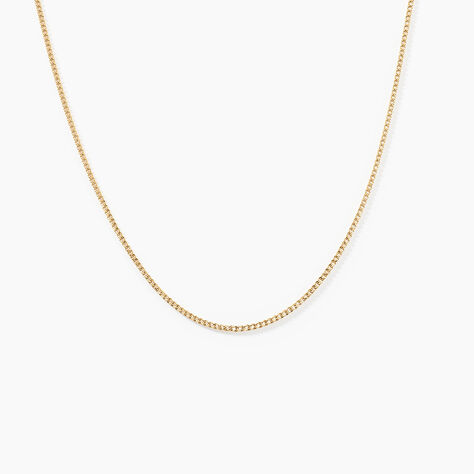 Cha&icirc;ne Ixia Maille Gourmette Diamantee Or Jaune - Chaines Femme | Marc Orian