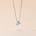 Collier Solitaire Argent Blanc Rio Santa Teresa Oxyde De Zirconium - Colliers solitaires Femme | Marc Orian