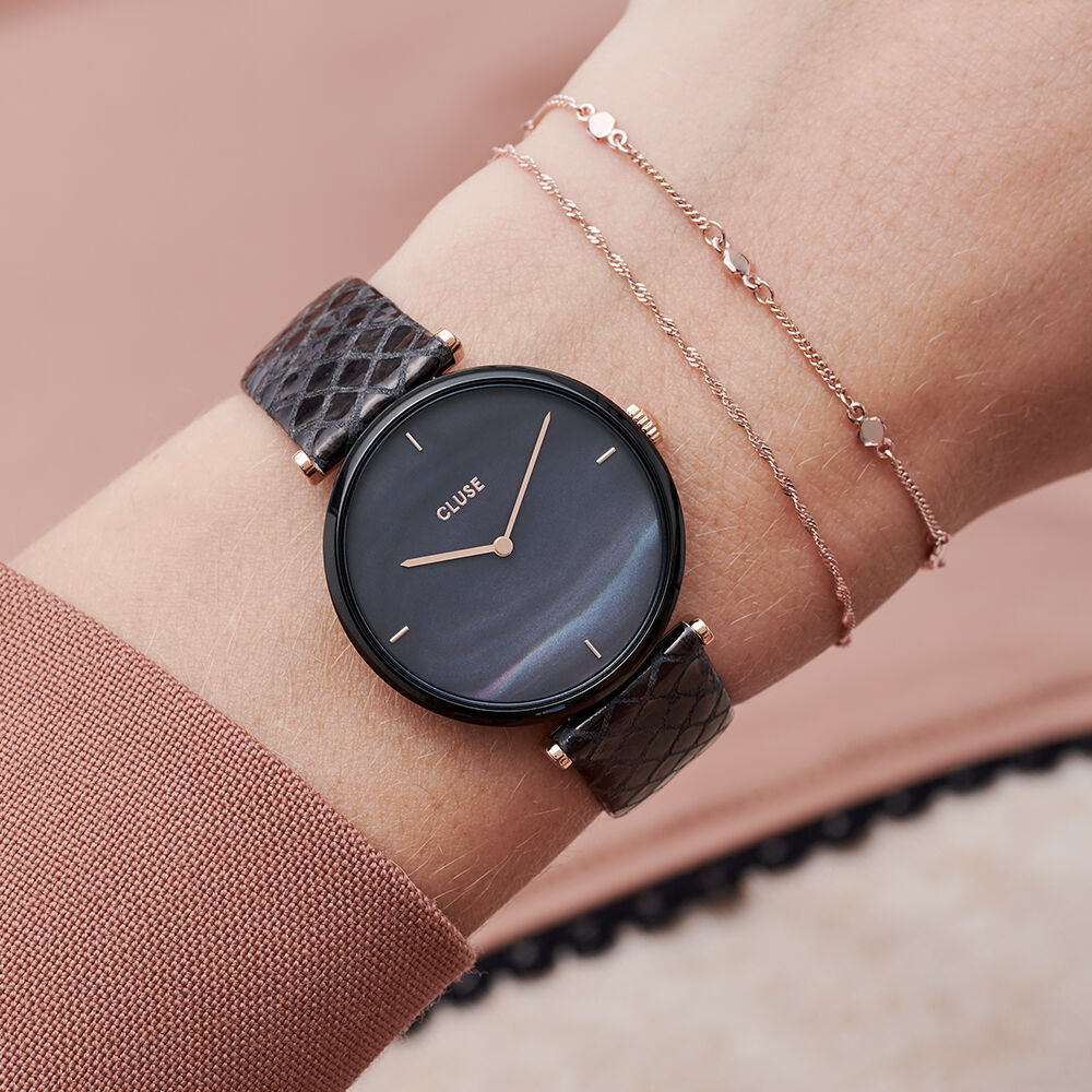 Montre noir cluse 2025 femme