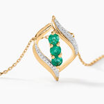Collier Shahara Or Jaune Emeraude - Colliers avec pierres Femme | Marc Orian