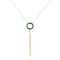 Collier L'incessante Or Jaune Malachite