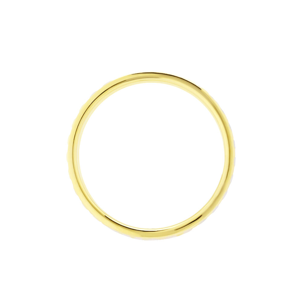 Alliance Grain De Folie Diamantee Ruban Plat Or Bicolore - Alliances duo Unisex | Marc Orian