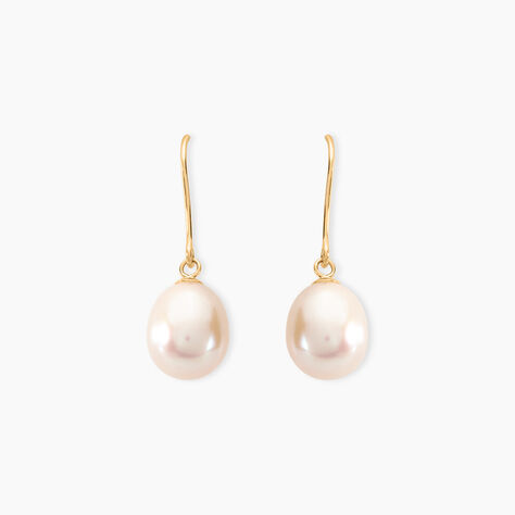 Boucles D'oreilles Pendantes Baroque Or Jaune Perle De Culture - Boucles d'oreilles mariage Femme | Marc Orian