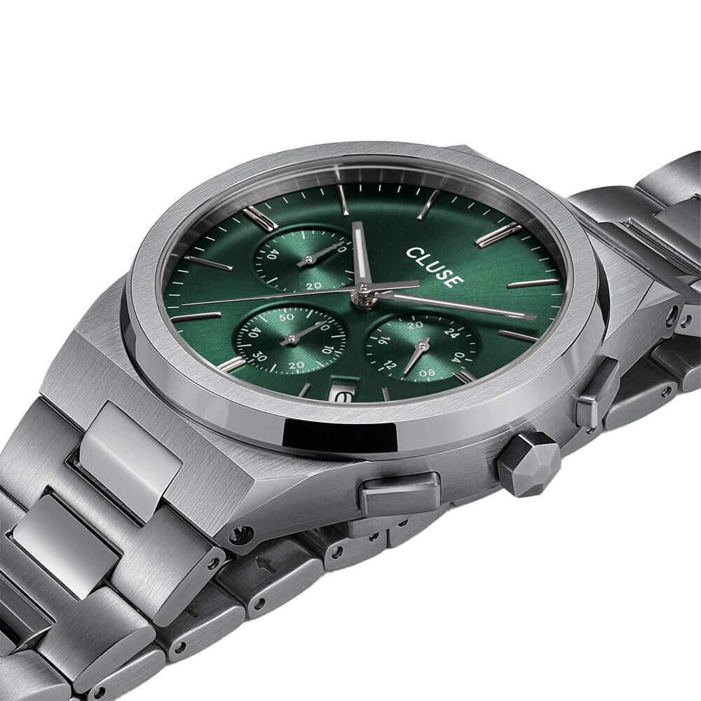 Montre Cluse Vigoureux Chrono Vert - Montres &eacute;tanches Homme | Marc Orian