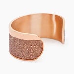 Bracelet Manchette Ouvert Acier Rose Carron - Bijoux fantaisie Femme | Marc Orian