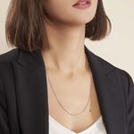 Cha&icirc;ne Claudine Maille For&ccedil;at Argent Blanc - Colliers fantaisie Famille | Marc Orian