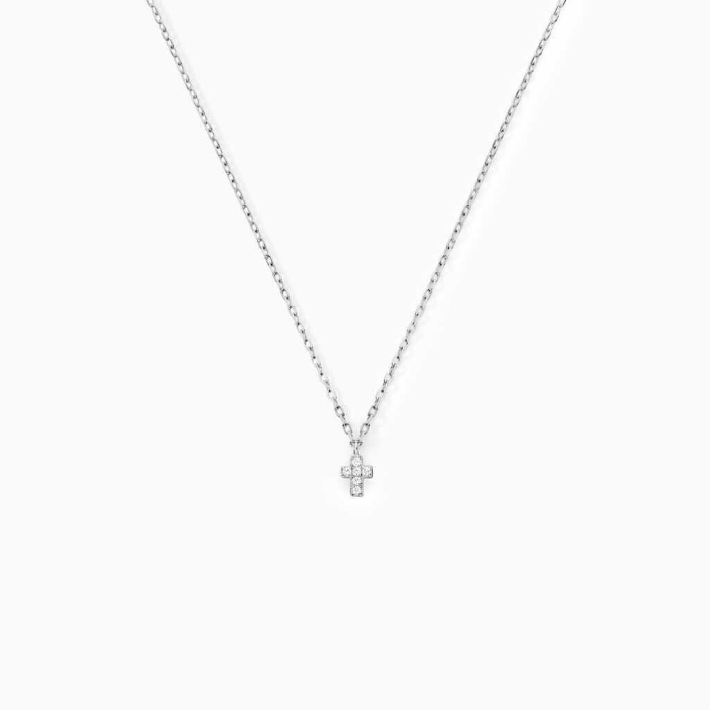 Collier Siem Argent Blanc Oxyde De Zirconium - Colliers avec pierres Femme | Marc Orian