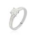 Bague Solitaire Accompagné Aramis Or Blanc Diamant Synthétique - Solitaires Femme | Marc Orian