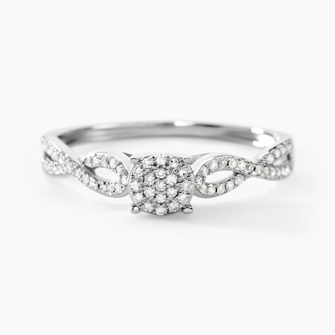 Bague Roseline Or Blanc Diamant - Solitaires Femme | Marc Orian