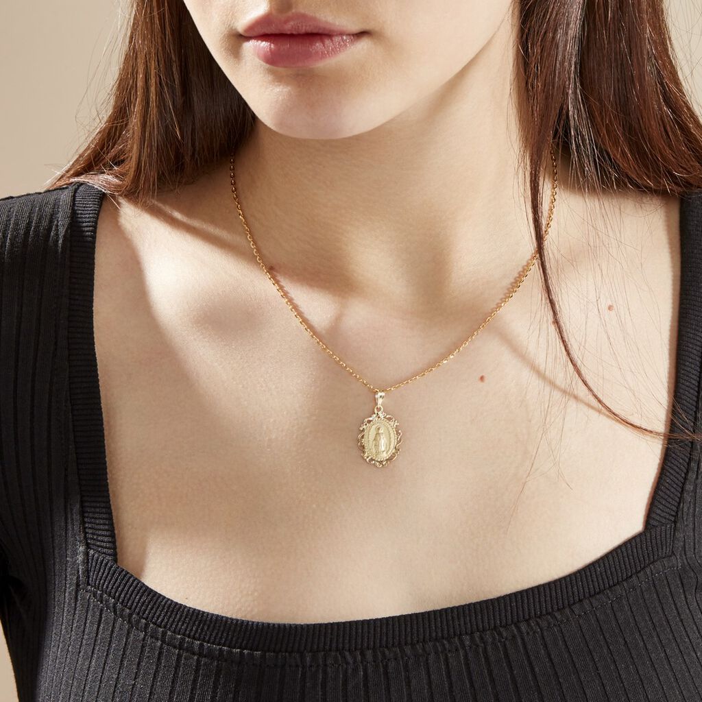 Médaille Or Jaune Vierge - Pendentifs Famille | Marc Orian