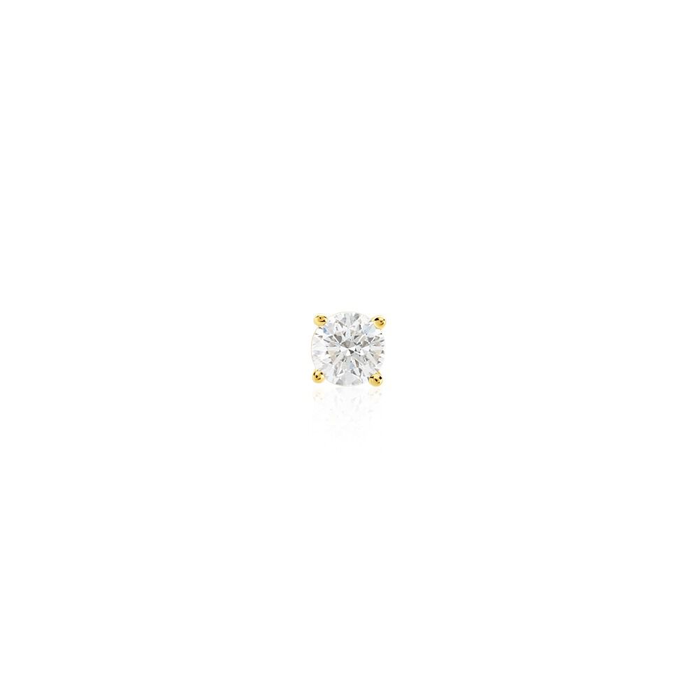 Boucle D'oreille Puce Unitaire Victoria Or Jaune Diamant - Puces Famille | Marc Orian