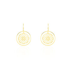 Boucles D'oreilles Pendantes Rosace Or Jaune - Boucles d'oreilles Pendantes Femme | Marc Orian
