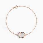 Bracelet Or Rose Tresha Diamants - Bracelets Anneaux Entrelaces Femme | Marc Orian