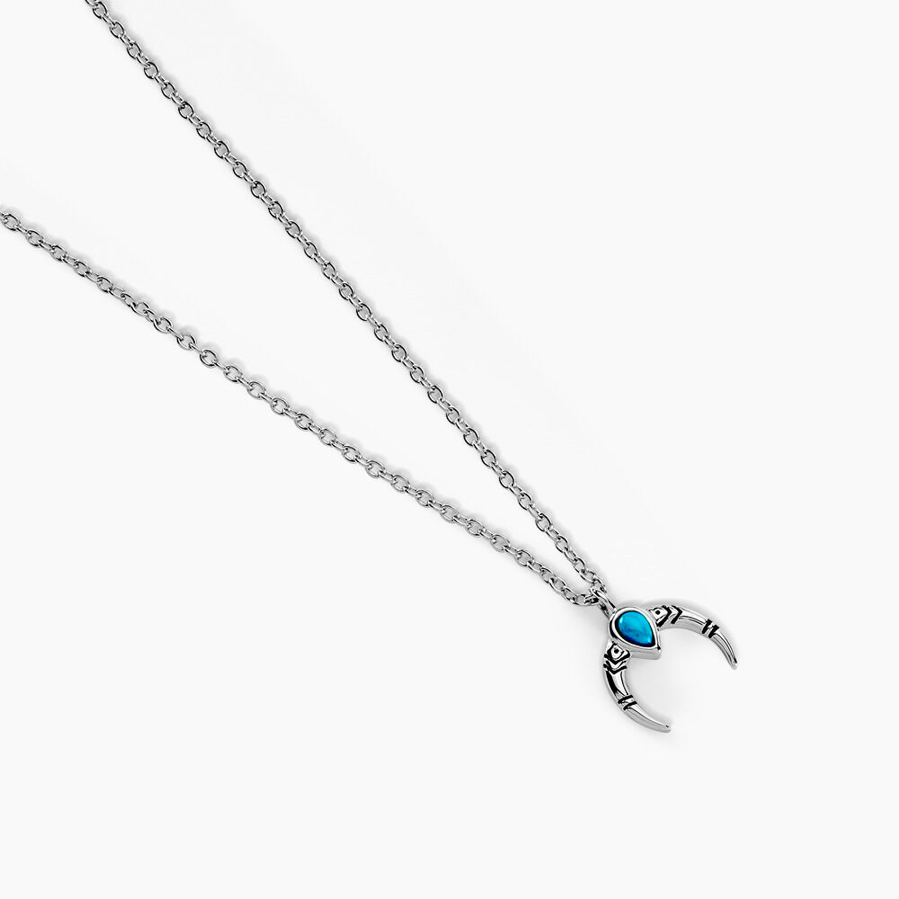 Collier Estrid Argent Blanc Turquoise - Colliers avec pierres Femme | Marc Orian